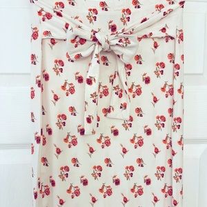 Rue21 maxi skirt side slits stretch knit tie waist